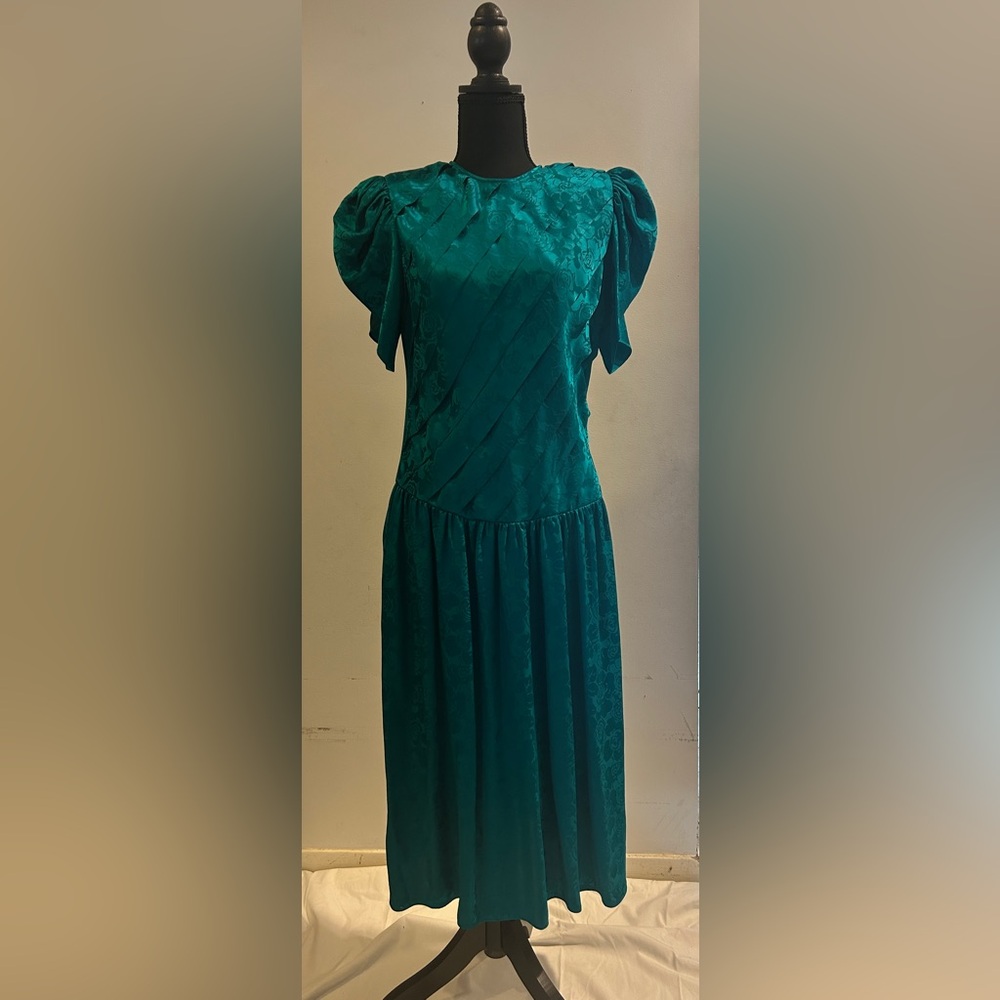 Vintage Adrianna Papeill silk dress multicolor